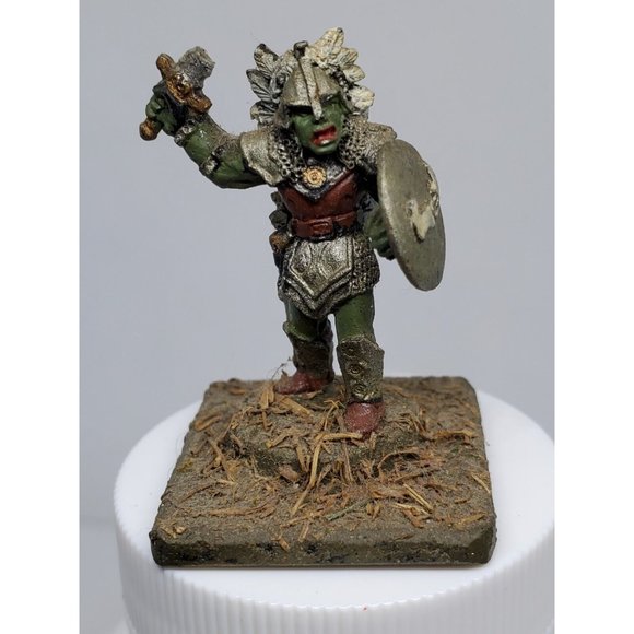 Ogre Warrior With With White Feathers Shelf Sitter Mini Statue Home Décor - Picture 2 of 12